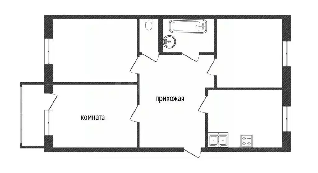 Комната Костромская область, Кострома Рабочий просп., 3А (40.0 м) - Фото 2