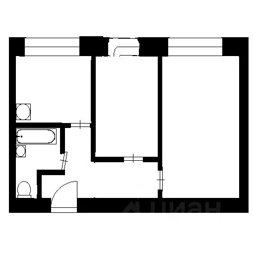 2-к кв. Башкортостан, Стерлитамак ул. Тукаева, 2Б (45.8 м) - Фото 1