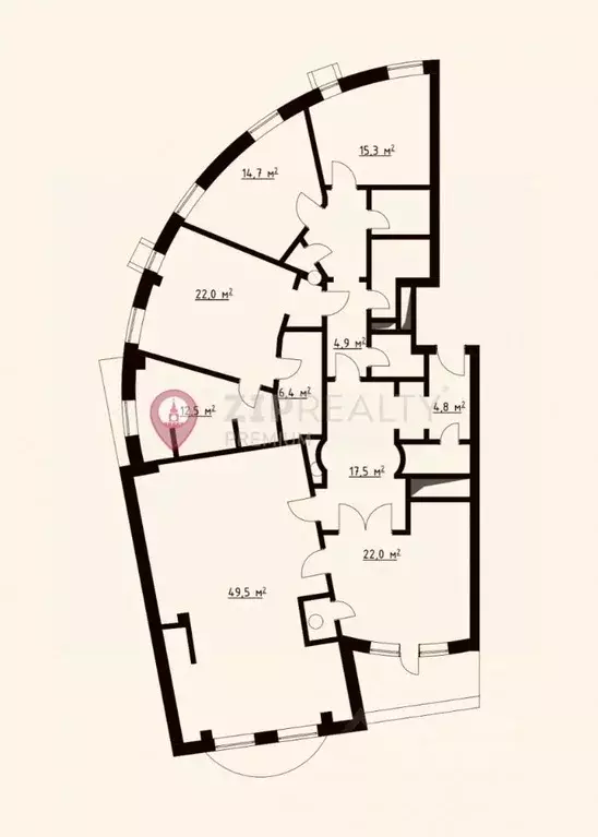 4-к кв. Москва Малая Бронная ул., 44 (190.0 м) - Фото 0