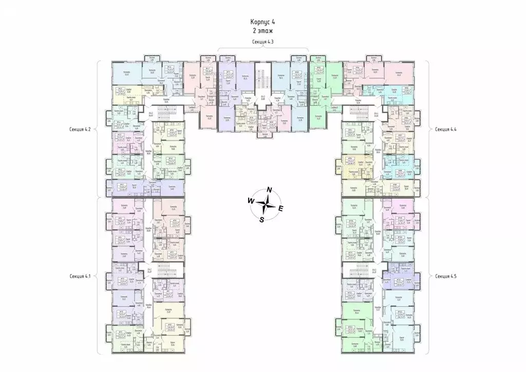 2-комнатная квартира: посёлок Аннино, жилой квартал Аннино Сити (59.34 ... - Фото 1