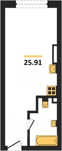 Студия Челябинская область, Челябинск ул. Труда, 187 (25.9 м) - Фото 1