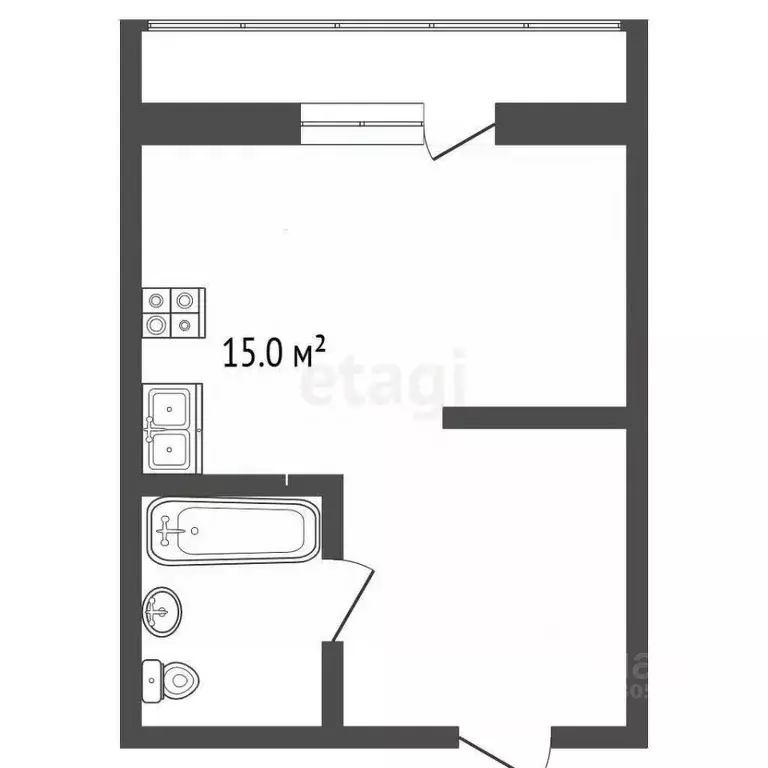 Студия Ростовская область, Ростов-на-Дону Заводская ул., 35 (26.5 м) - Фото 1