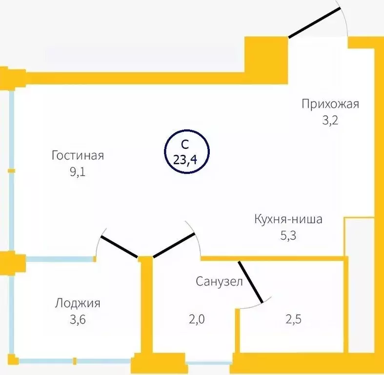 Студия Свердловская область, Екатеринбург ул. Щербакова, 76 (21.9 м) - Фото 0