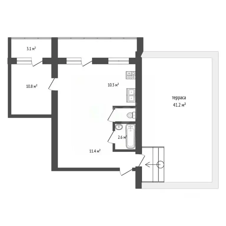2-к кв. Томская область, Томский район, д. Кисловка, Северный мкр ул. ... - Фото 1