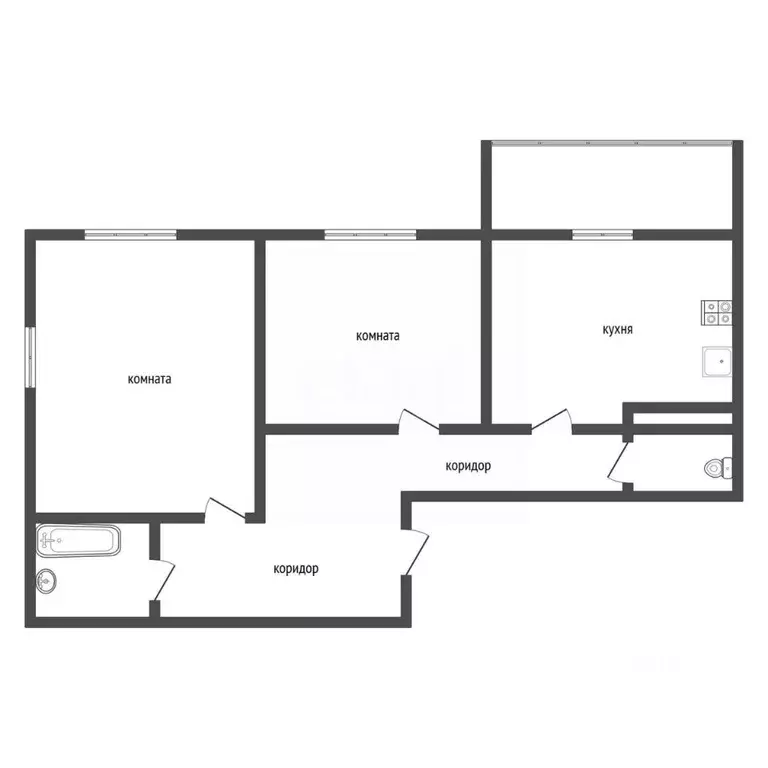 2-к кв. Воронежская область, Воронеж ул. 45-й Стрелковой Дивизии, ... - Фото 2