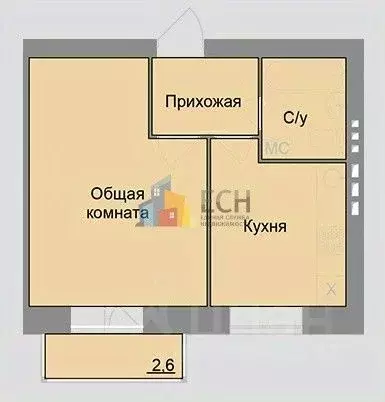 1-к кв. Тульская область, Тула городской округ, д. Харино ул. ... - Фото 1