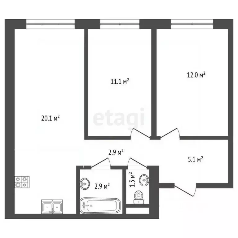 2-к кв. Московская область, Красногорск городской округ, пос. ... - Фото 2