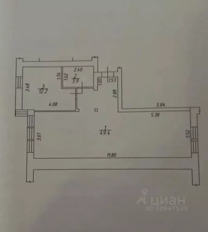 2-к кв. Новгородская область, Великий Новгород ул. Аркажская, 14к3 ... - Фото 1