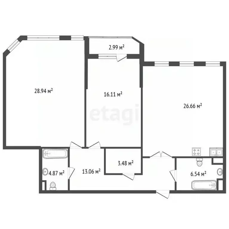 3-к кв. Санкт-Петербург 11-я Васильевского острова линия, 56 (99.7 м) - Фото 2