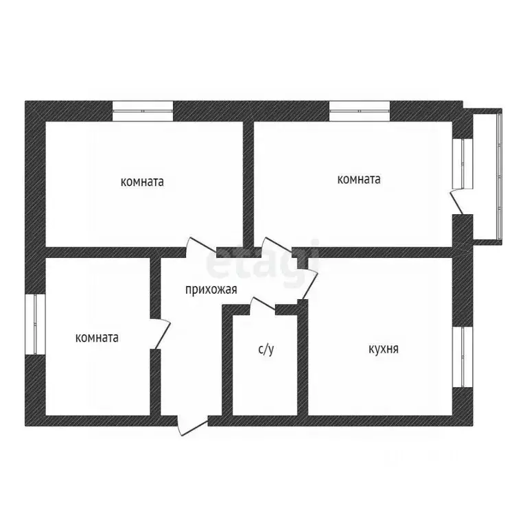 3-к кв. Свердловская область, Кушва ул. Горняков, 11 (66.3 м) - Фото 2