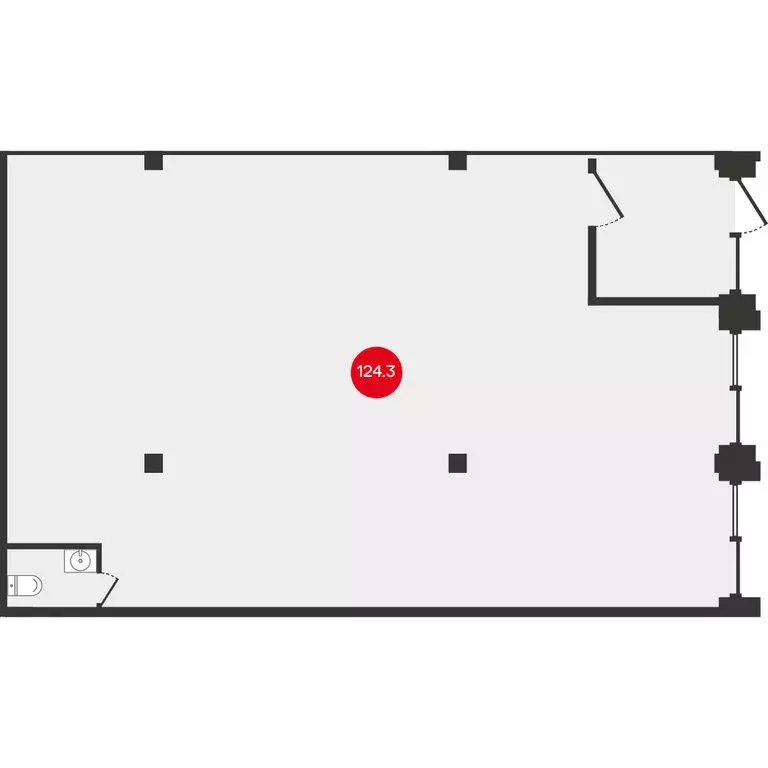 Офис (124.28 м) - Фото 2