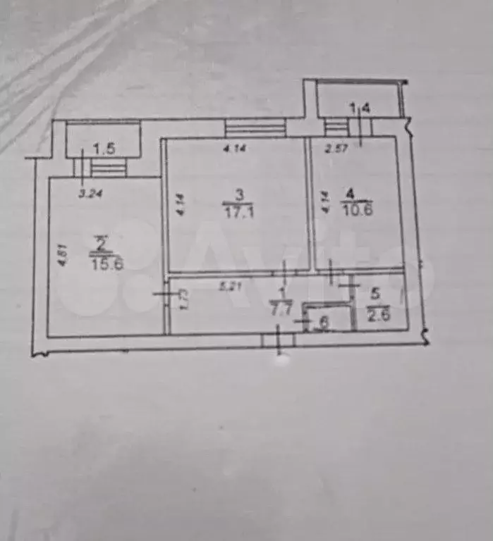 2-к. квартира, 54,5 м, 4/10 эт. - Фото 0