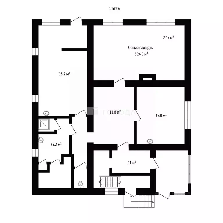 Дом в Новосибирская область, Новосибирск ул. Гайдара, 23 (325 м) - Фото 1