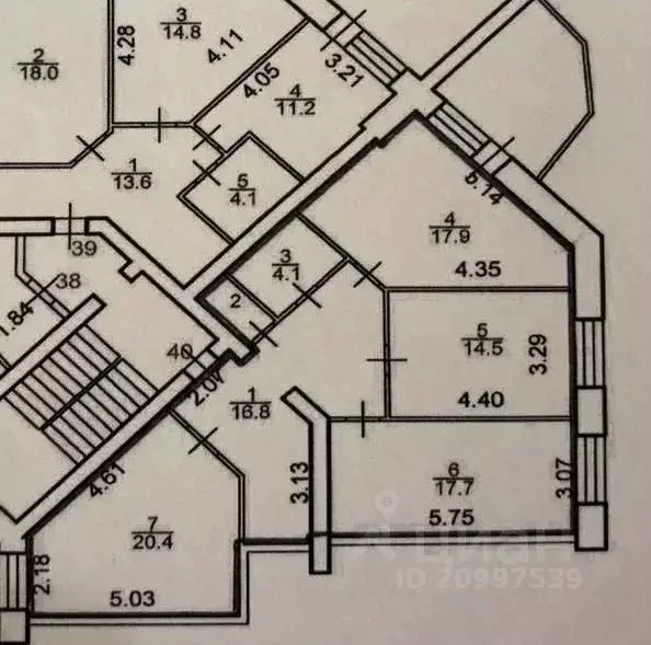 3-к кв. Новгородская область, Великий Новгород Луговая ул., 7 (98.1 м) - Фото 2