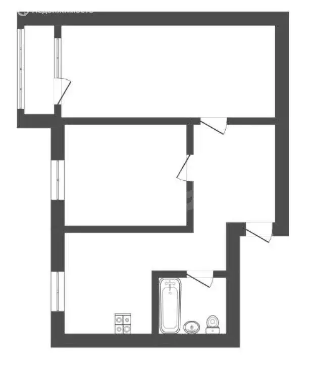 2-комнатная квартира: Борисоглебск, Аэродромная улица, 1 (41.5 м) - Фото 1