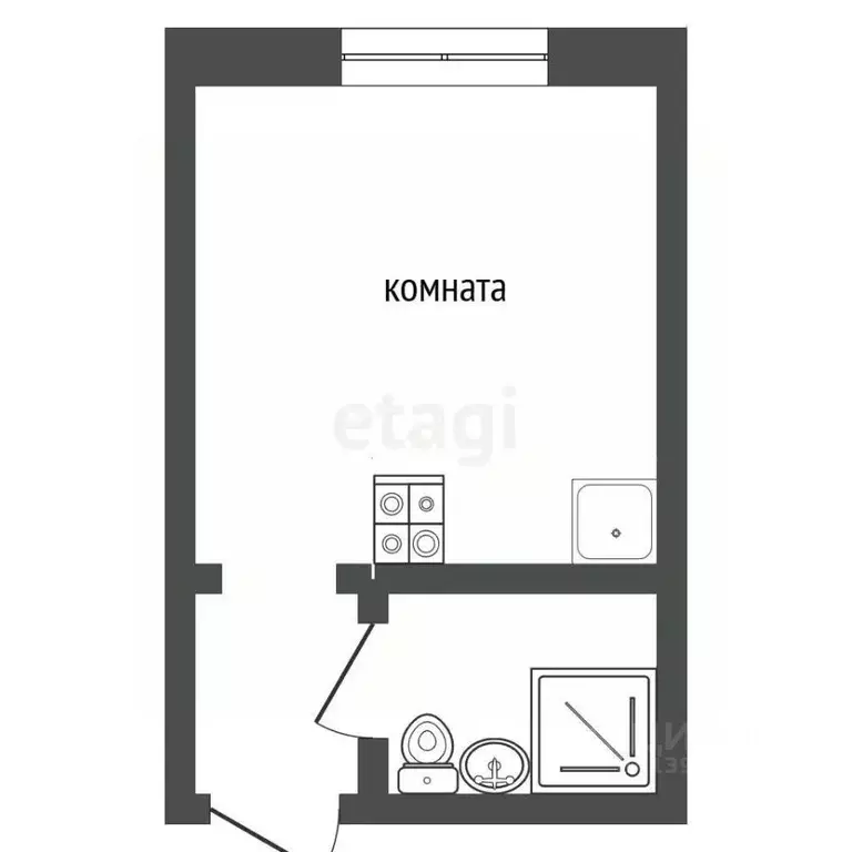 Комната Тюменская область, Тюмень Ткацкий проезд, 8 (18.0 м) - Фото 2