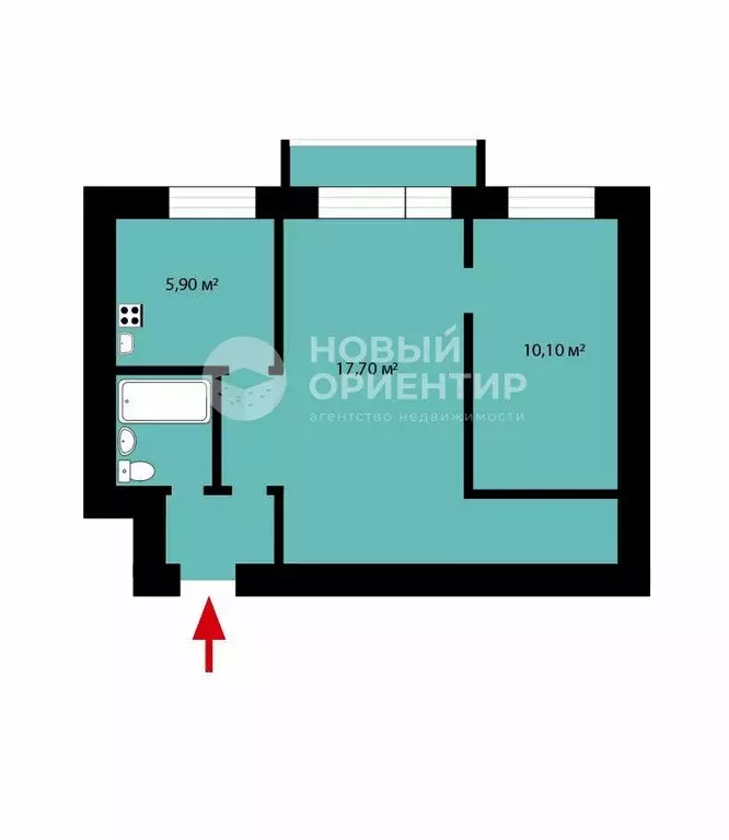 2-комнатная квартира: Екатеринбург, Просторная улица, 146 (41.6 м) - Фото 1