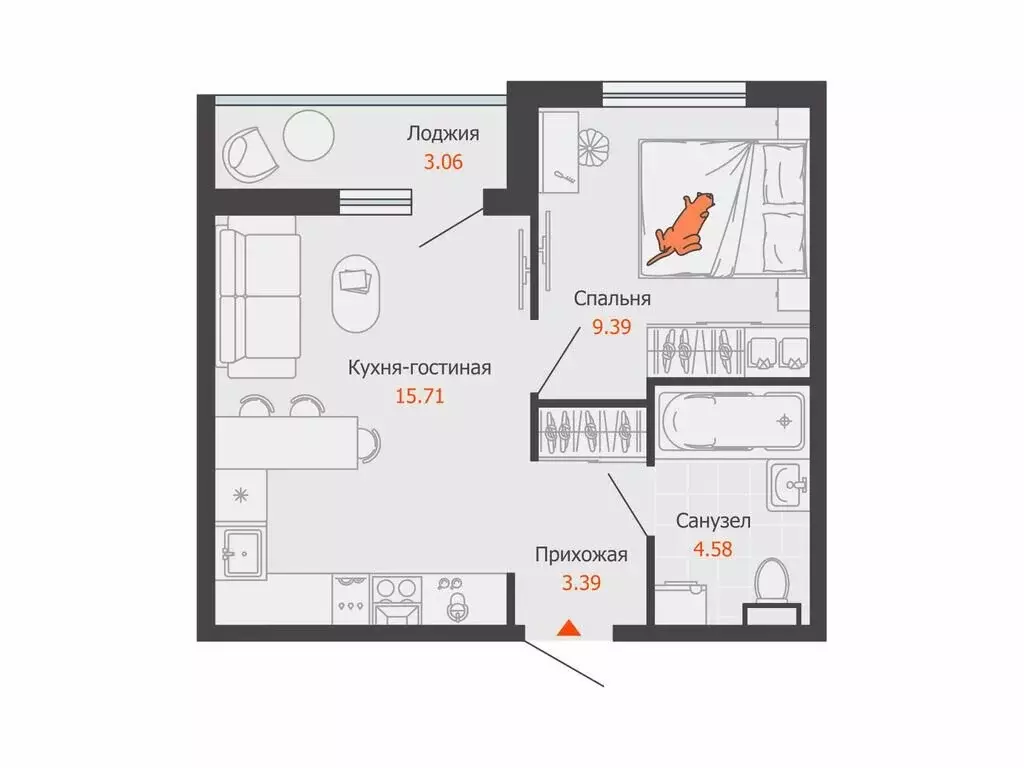 1-комнатная квартира: Ульяновск, микрорайон Новый Город, ЖК Светлые ... - Фото 1