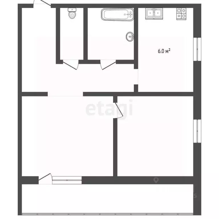 2-к кв. Московская область, Люберцы ул. Электрификации, 29А (40.0 м) - Фото 2