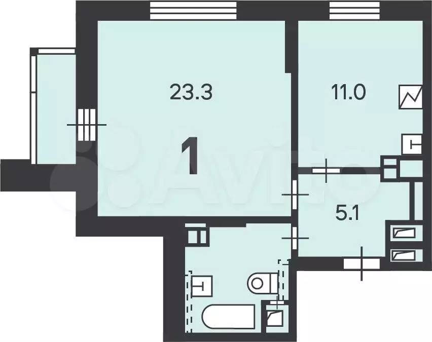 Аукцион: 1-к. квартира, 45,5 м, 3/24 эт. - Фото 0