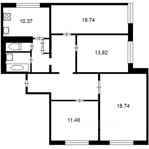 4-к кв. Москва ул. Борисовские Пруды, 10К6 (98.1 м) - Фото 1