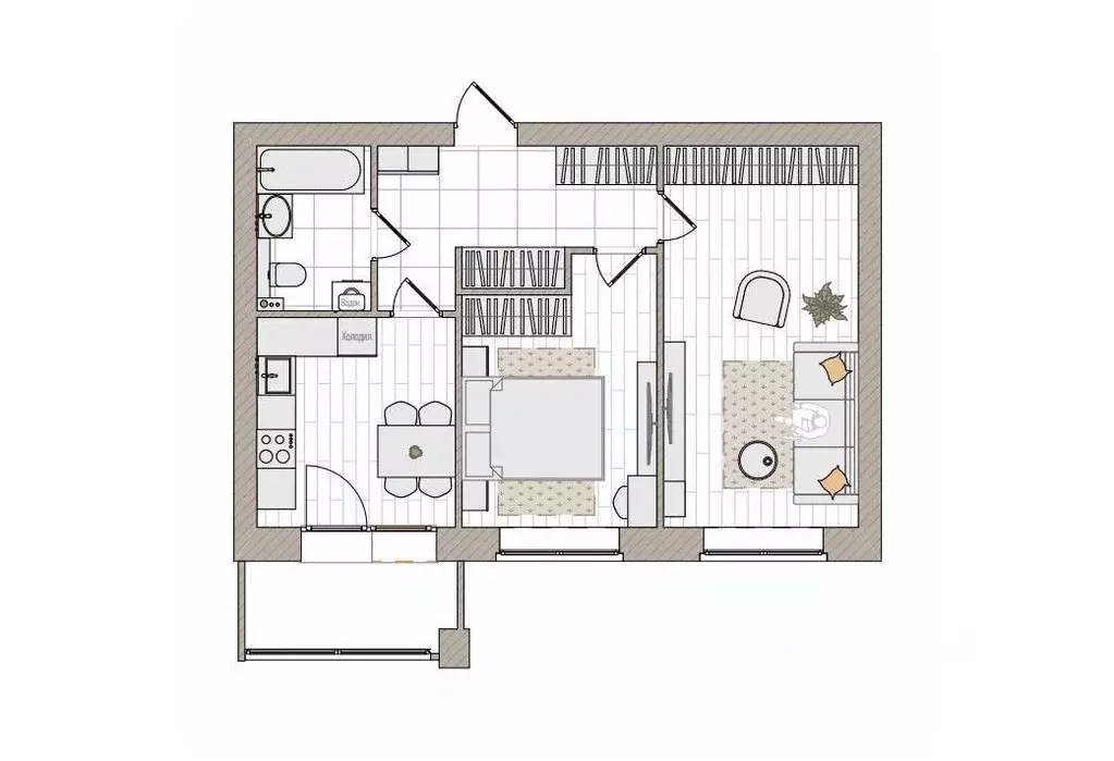 2-к кв. Кировская область, Киров городской округ, пос. Чистые Пруды ... - Фото 1
