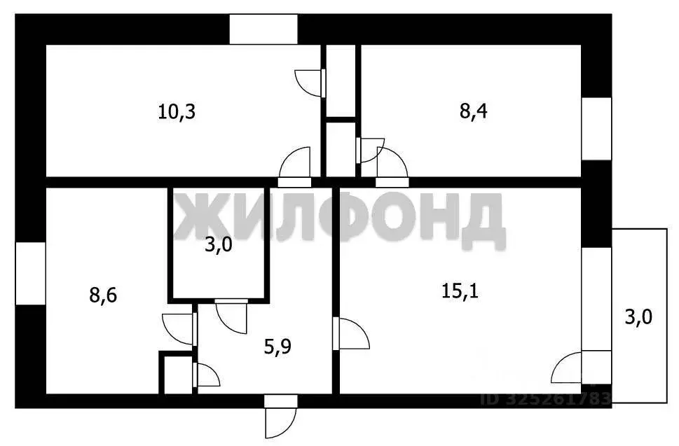3-к кв. Новосибирская область, Ордынский район, пос. Пролетарский ул. ... - Фото 1