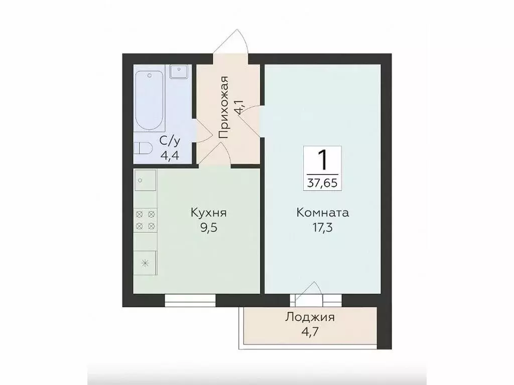1-комнатная квартира: Самара, улица Победы, 14А (37.65 м) - Фото 0