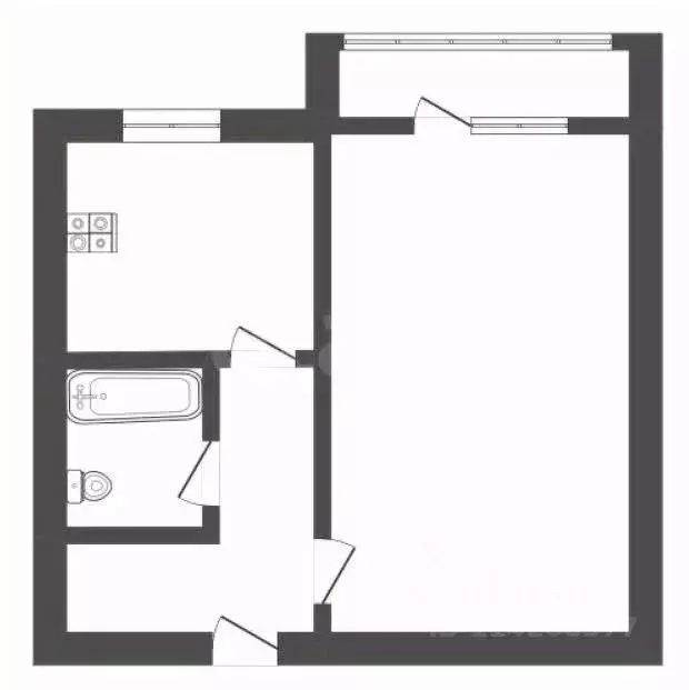 1-к кв. Воронежская область, Борисоглебск ул. Терешковой, 16Б (31.5 м) - Фото 2