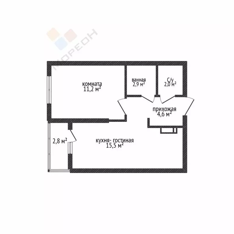 1-комнатная квартира: Краснодар, улица Героя Пешкова, 14к2 (36.2 м) - Фото 0