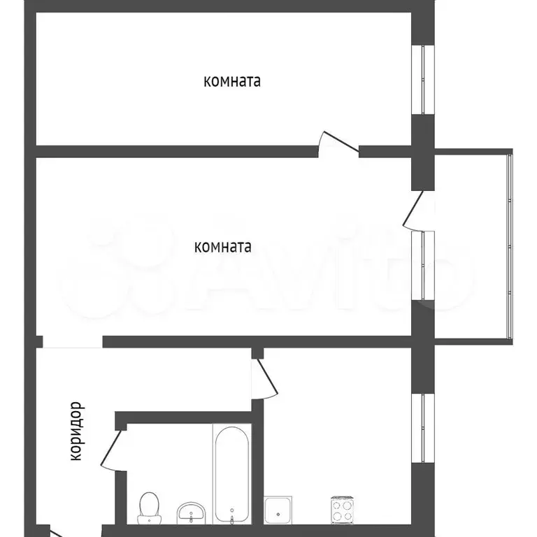 2-к. квартира, 41 м, 3/5 эт. - Фото 0