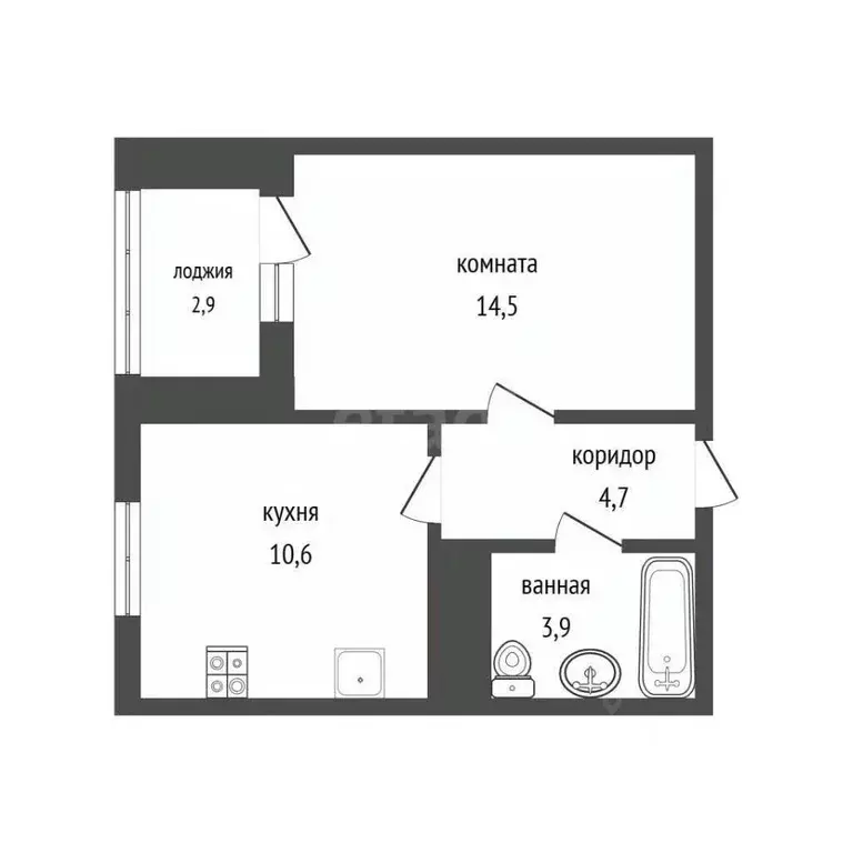 1-к кв. Белгородская область, Белгородский район, Дубовское с/пос, ... - Фото 2