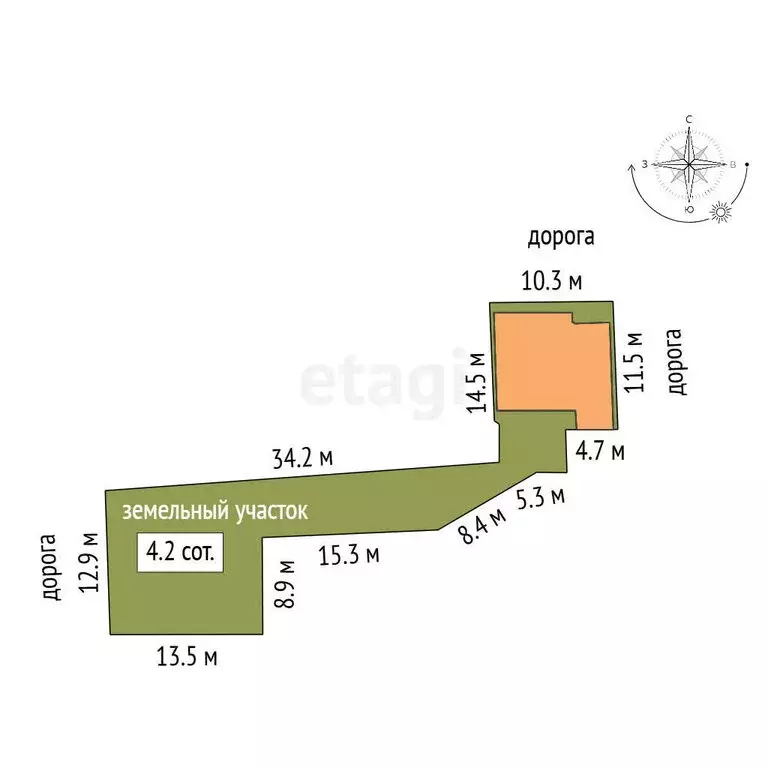 Дом в Челябинск, Алчевская улица (62.2 м) - Фото 1