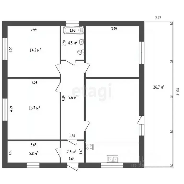 Дом в Севастополь с. Осипенко, СТ Южный ТСН,  (97 м) - Фото 2
