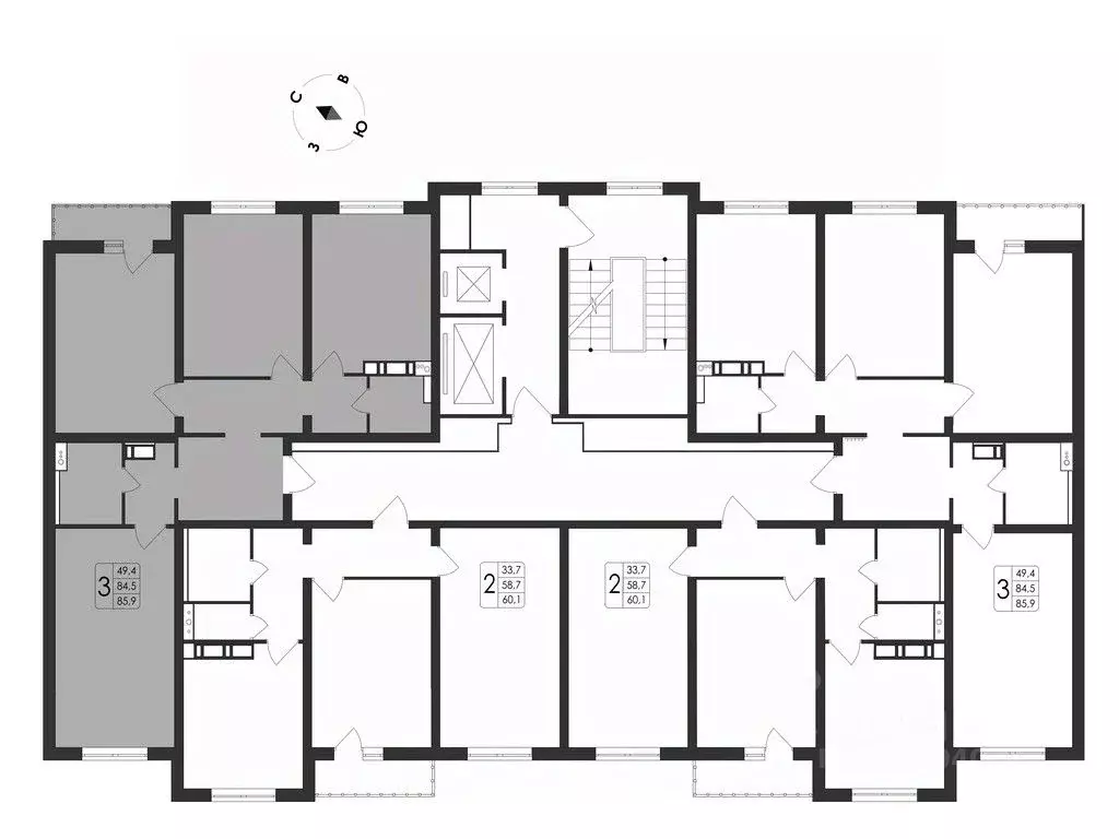 3-к кв. Воронежская область, Воронеж Первое Мая мкр, Май жилой ... - Фото 2