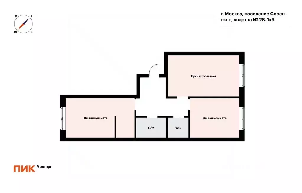 2-к кв. Москва ул. Малое Понизовье, 3 (70.9 м) - Фото 2