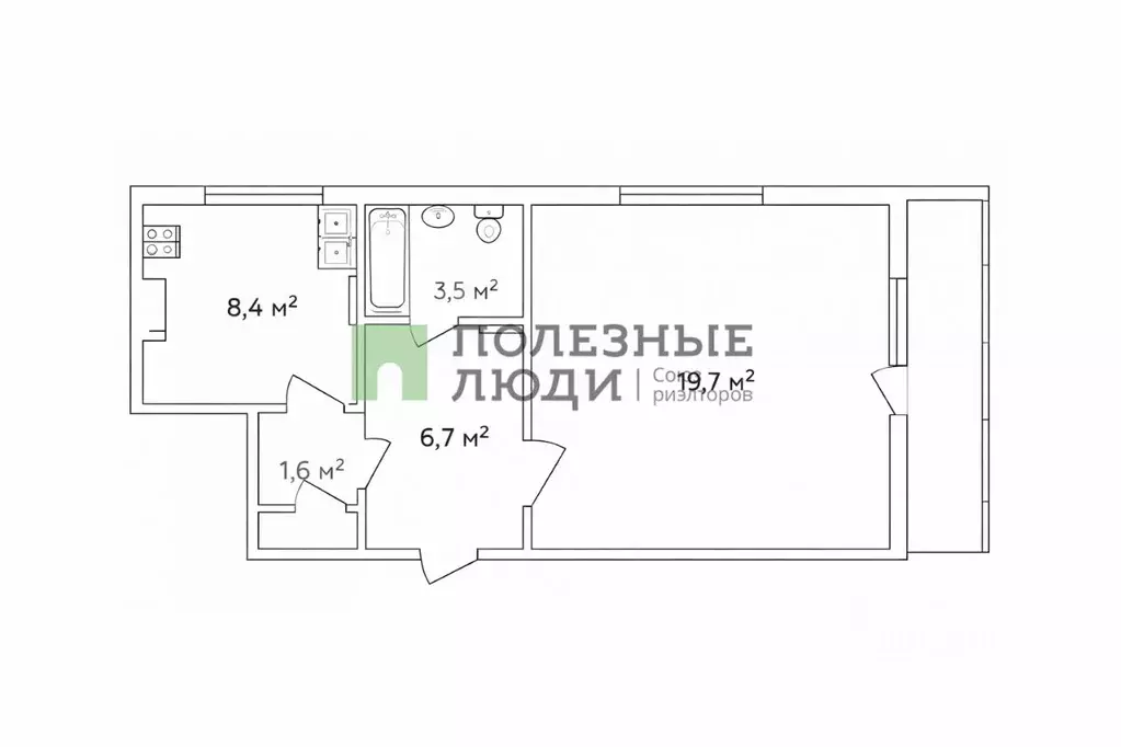 1-к кв. Севастополь просп. Генерала Острякова, 214 (40.4 м) - Фото 2
