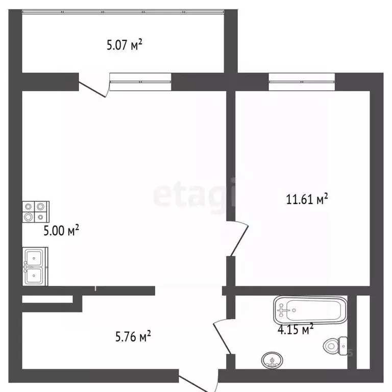 1-к кв. Челябинская область, Миасс просп. Макеева, 84 (40.5 м) - Фото 2