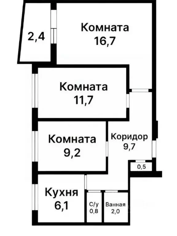 3-к кв. Москва ул. Молостовых, 4К4 (57.0 м) - Фото 2