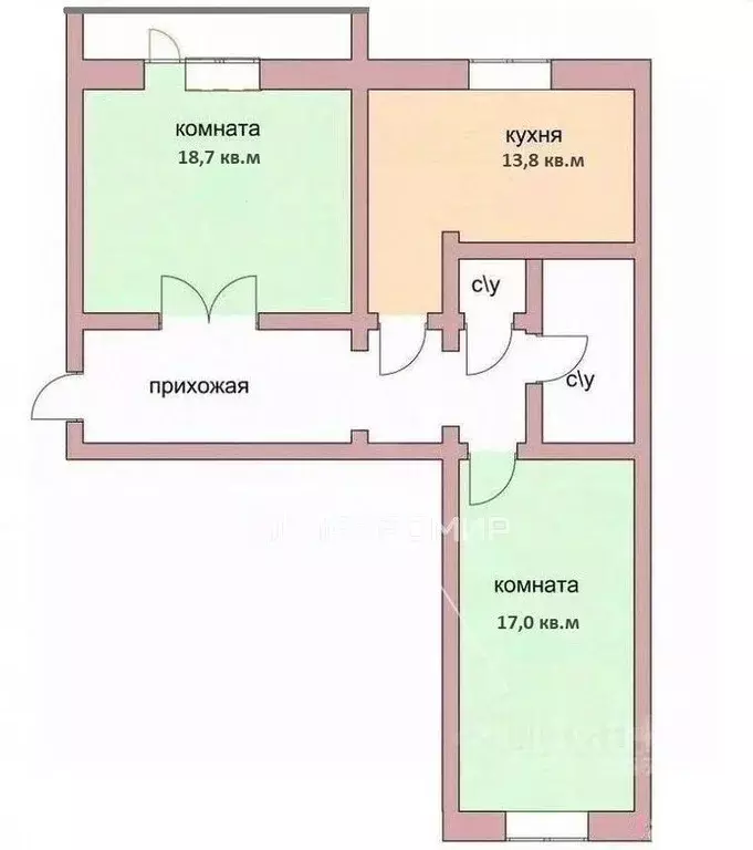 2-к кв. Челябинская область, Челябинск ул. Трашутина, 13 (64.2 м) - Фото 2