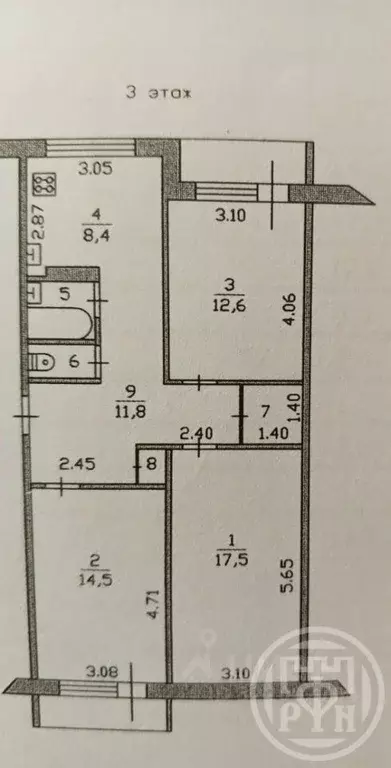 3-к кв. Ленинградская область, Выборгский район, Рощинское городское ... - Фото 2