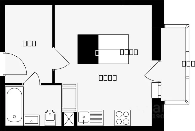 Студия Московская область, Подольск Красная Горка мкр, ул. Садовая, 14 ... - Фото 1