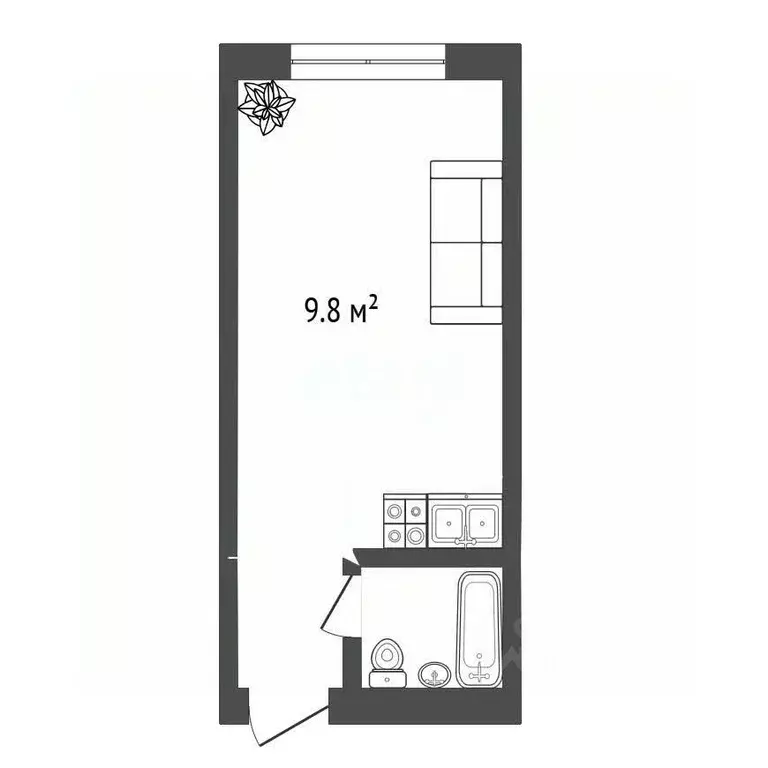 Комната Новосибирская область, Новосибирск ул. Котовского, 33 (10.0 м) - Фото 2
