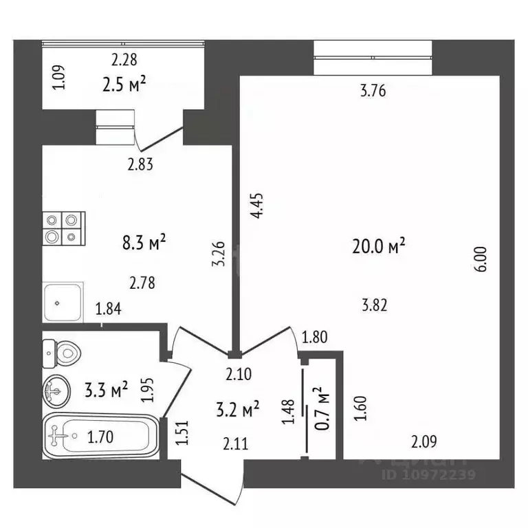 1-к кв. Башкортостан, Стерлитамак Одесская ул., 121 (35.5 м) - Фото 2
