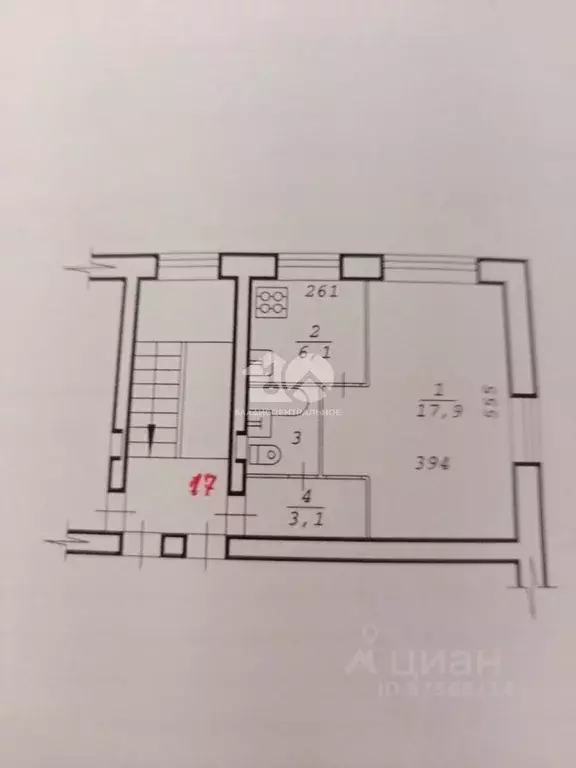 1-к кв. Новосибирская область, Новосибирск ул. Блюхера, 65 (31.0 м) - Фото 2