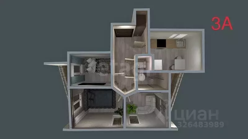 3-к кв. Астраханская область, Астрахань проезд Воробьева, 5А (81.5 м) - Фото 0