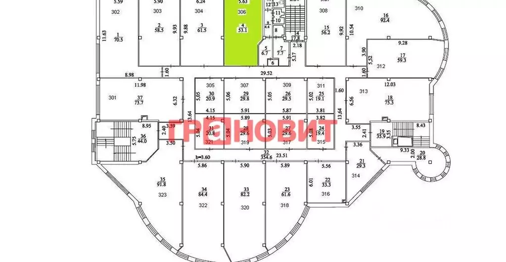 Офис в Новосибирская область, Новосибирск ул. Ленина, 21/1к2 (53 м) - Фото 1