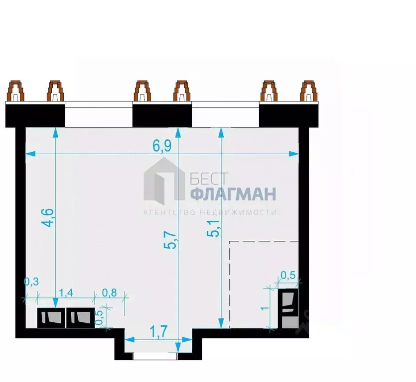 Помещение свободного назначения в Москва Выборгская ул., 18 (35 м) - Фото 2