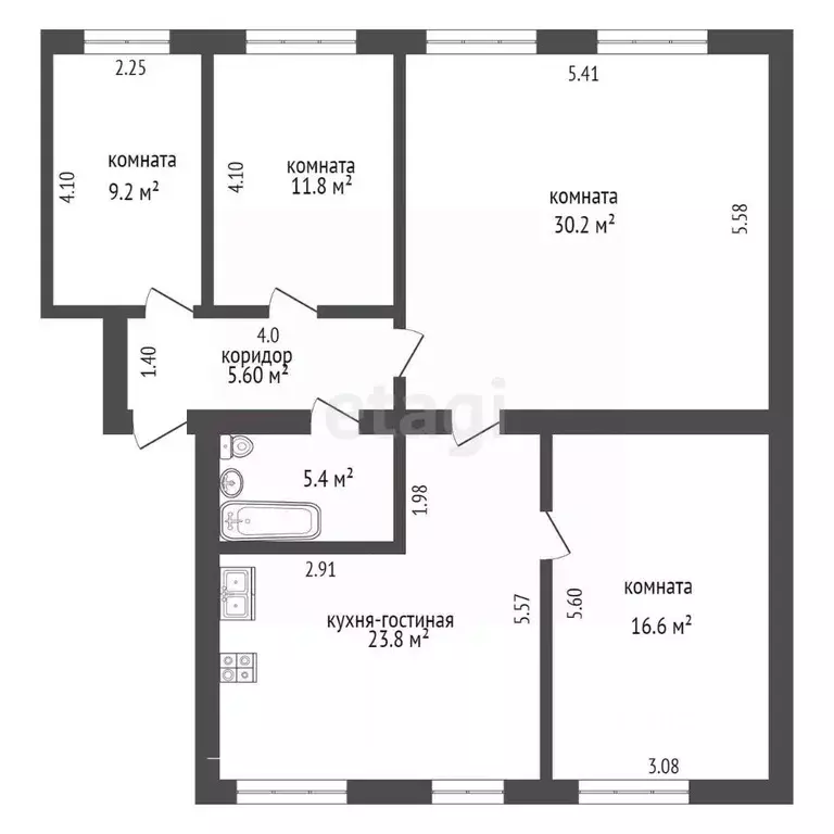 4-к кв. Крым, Евпатория ул. 13 Ноября, 83 (100.6 м) - Фото 1