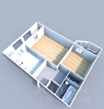 2-к кв. Нижегородская область, Нижний Новгород ул. Героя Советского ... - Фото 2